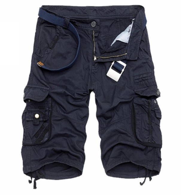 Heren legershorts donkerblauw 29
