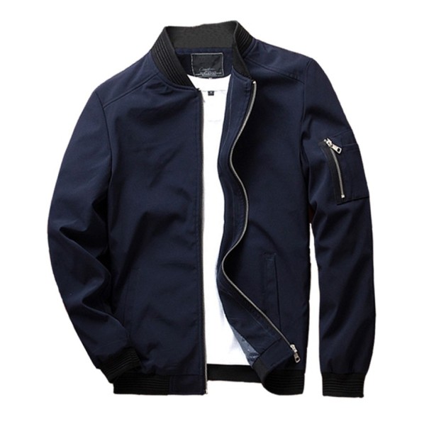 Heren lente/herfstjas J2057 blauw XL