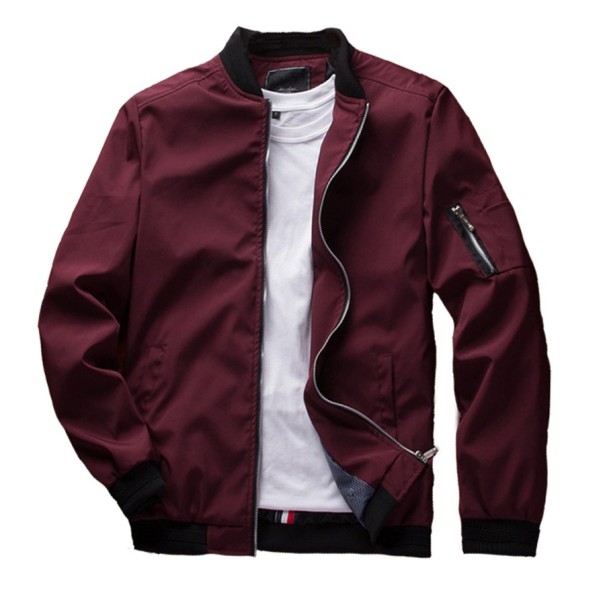 Heren lente/herfstjas J2057 rood XL