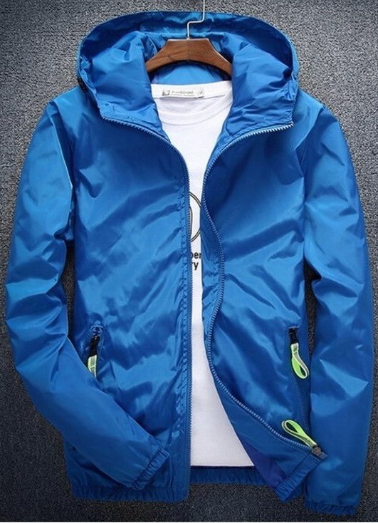 Heren lente/herfstjas J3055 blauw 4XL