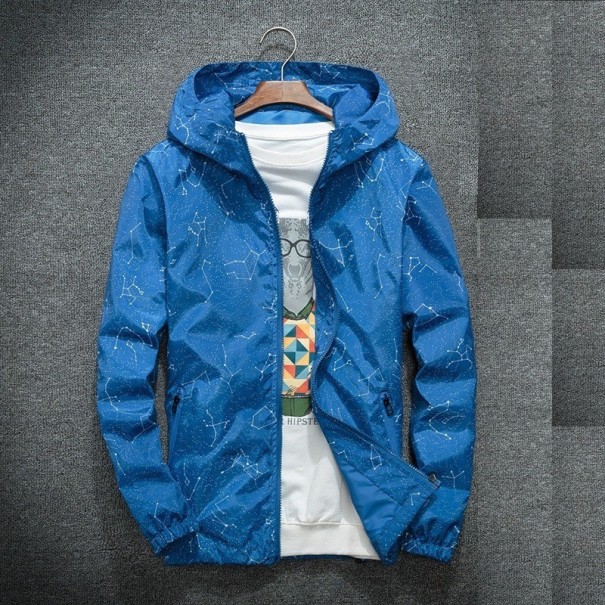 Heren lente/herfstjas S113 blauw XXL
