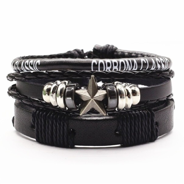 Heren leren armband 3 stuks 7