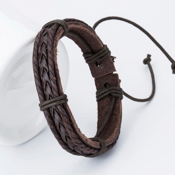 Heren leren armband H278 3