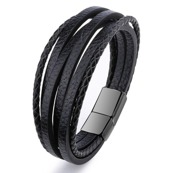 Heren leren armband H585 8