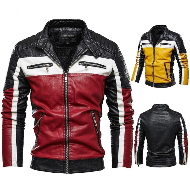 Heren leren jas A2645