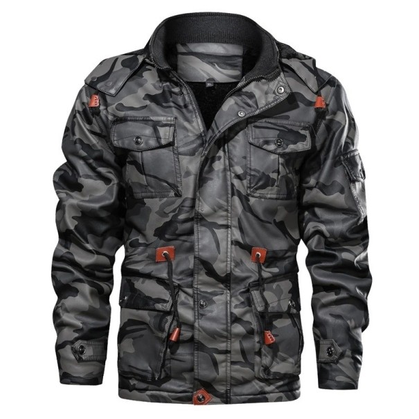 Heren leren jas F1296