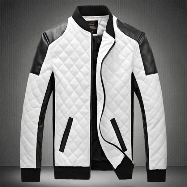Heren leren jas S13 wit XL