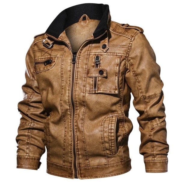Heren leren jas S4