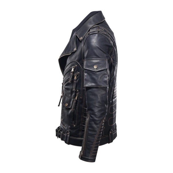 Heren leren jas S54