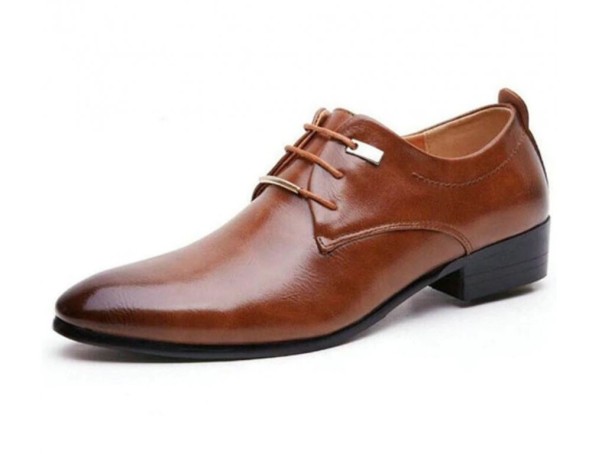 Heren leren lage schoenen J1479 bruin 42
