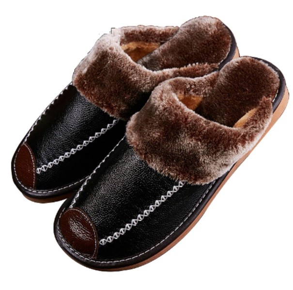 Heren leren pantoffels A2264