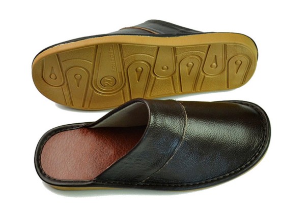 Heren leren pantoffels Orlando