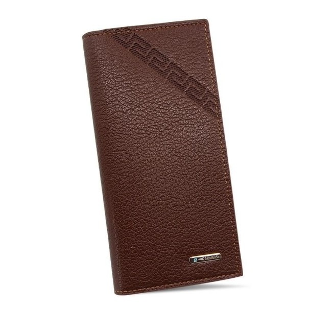 Heren leren portemonnee groot M581 bruin