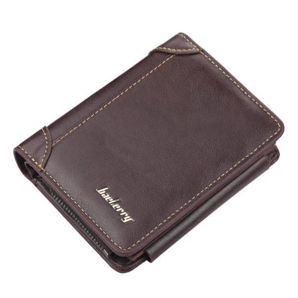 Heren leren portemonnee M422 donkerbruin