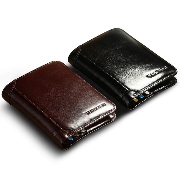 Heren leren portemonnee M455