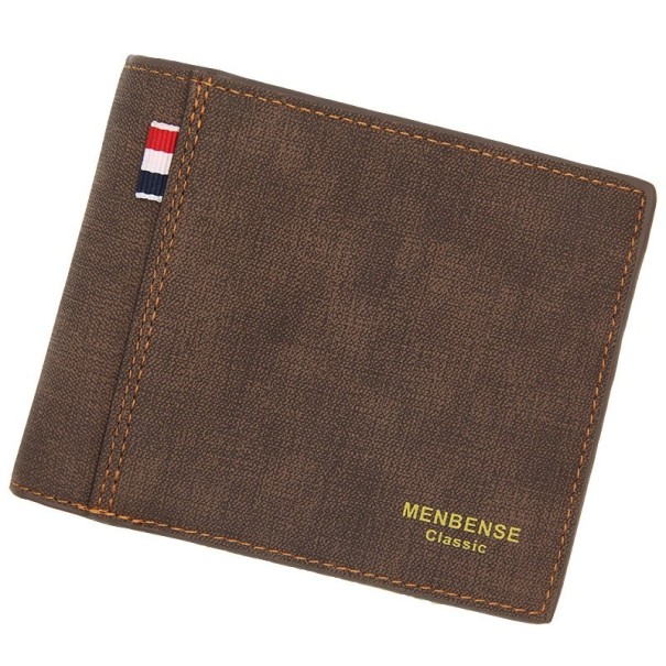 Heren leren portemonnee M492 donkerbruin
