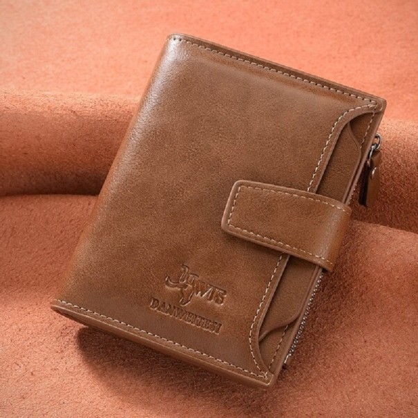 Heren leren portemonnee M527 bruin