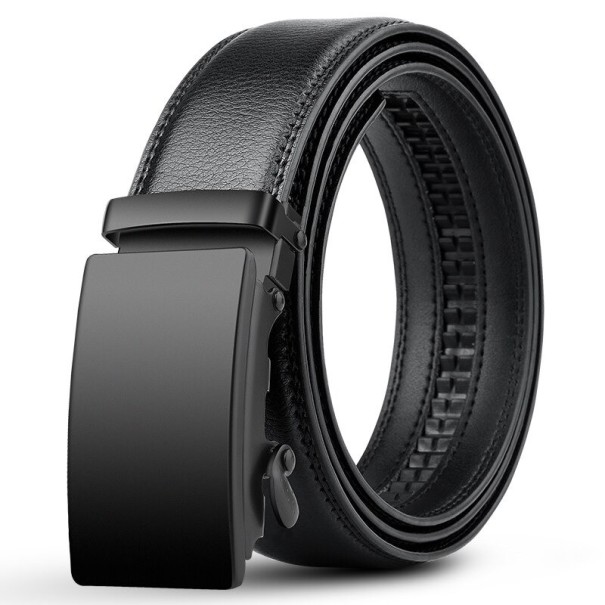 Heren leren riem L286 zwart 110 cm