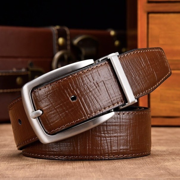 Heren leren riem L394 bruin 110 cm