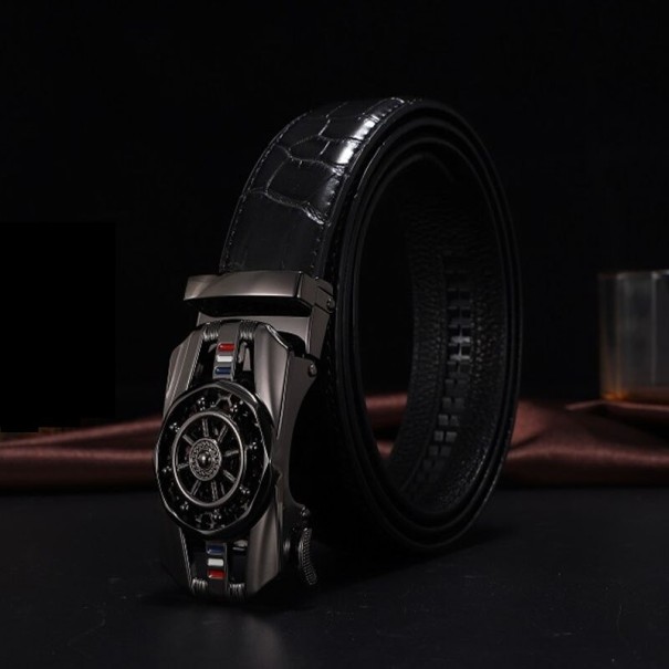 Heren leren riem L427 95 cm 2