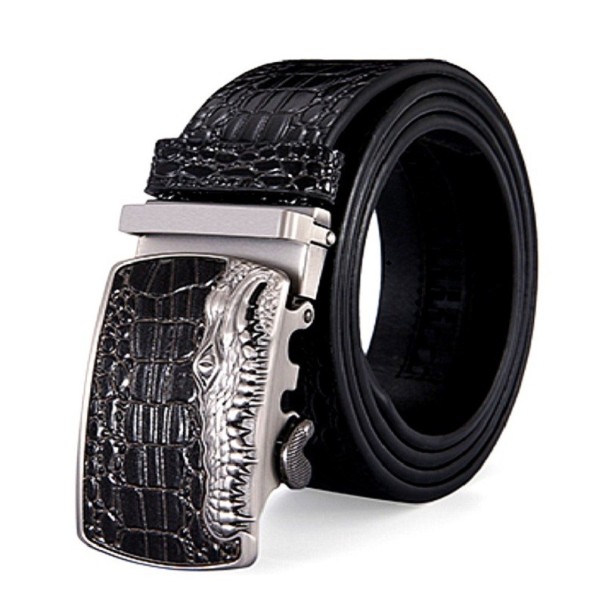 Heren leren riem met krokodil L428 120 cm 1