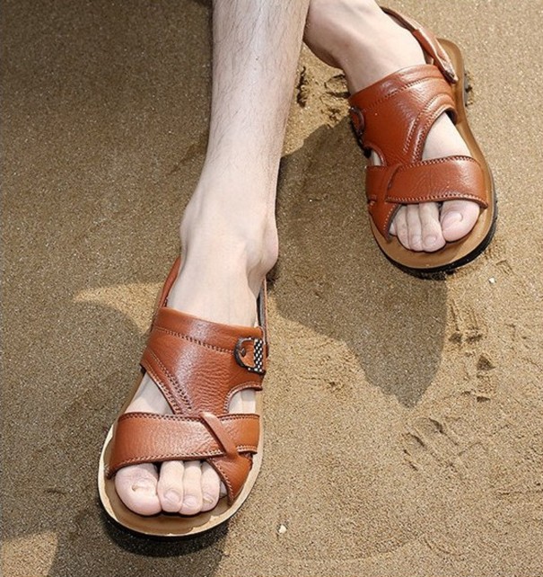 Heren leren sandalen Sam