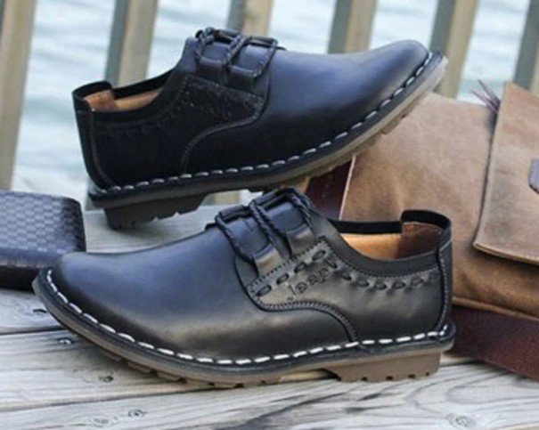 Heren leren schoenen zwart 42