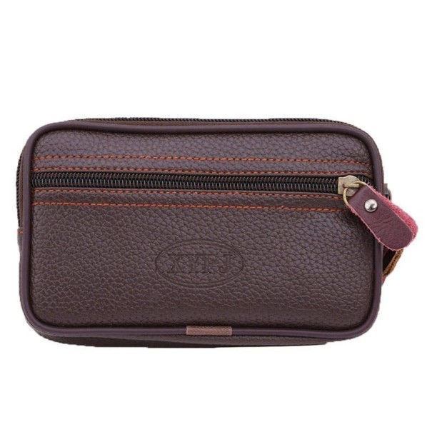 Heren leren tas T710 koffiekleur