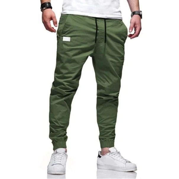 Heren Losse rechte cargobroek Effen kleur Casual sportbroek Comfortabele zakken voor dagelijks gebruik Stijlvolle vrijetijdskleding groen L