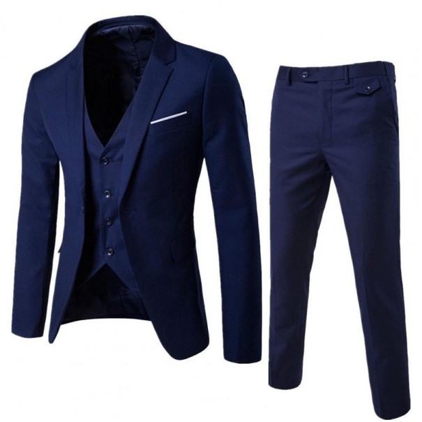 Heren luxe pak donkerblauw XL