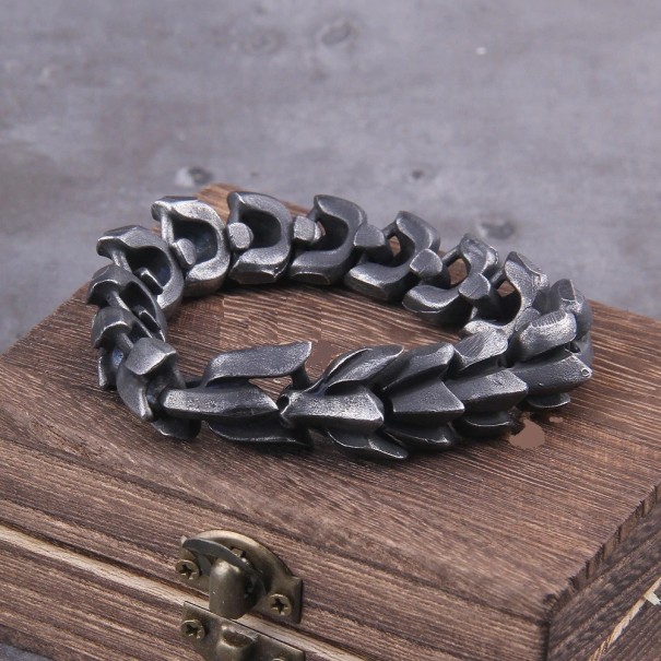 Heren massieve armband met een draak 21 cm 2