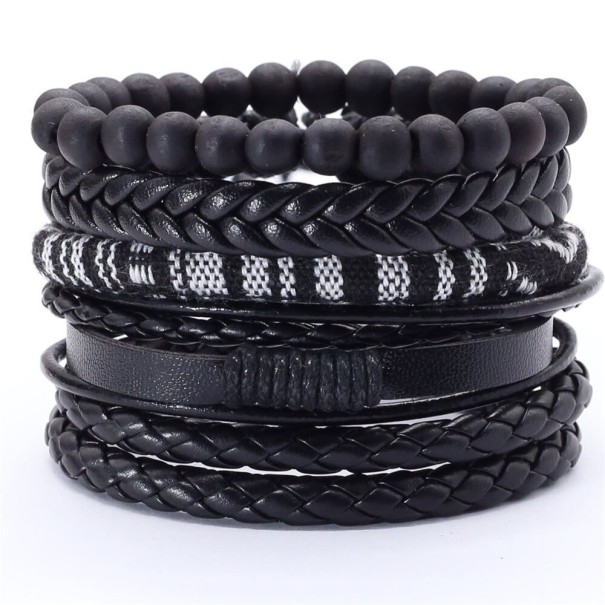Heren multilayer armband 5 stuks 1
