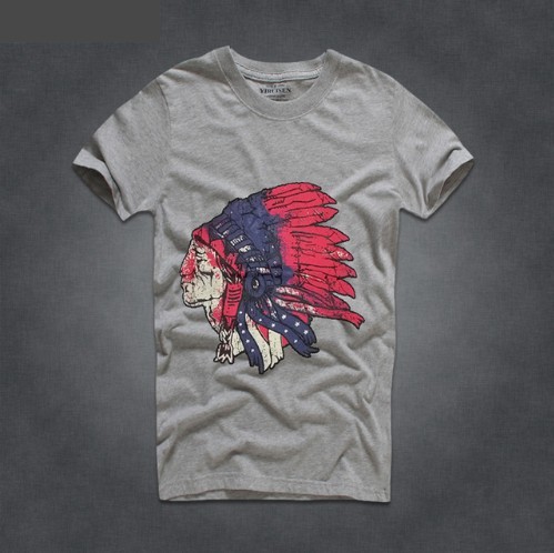 Heren Native American T-shirt J2118 grijs L