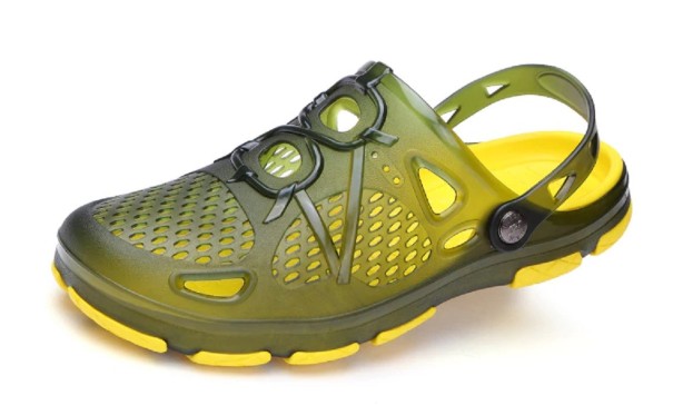 Heren rubberen pantoffels J2116 geel 43