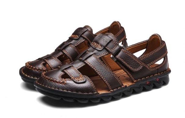 Heren sandalen met leren bandjes