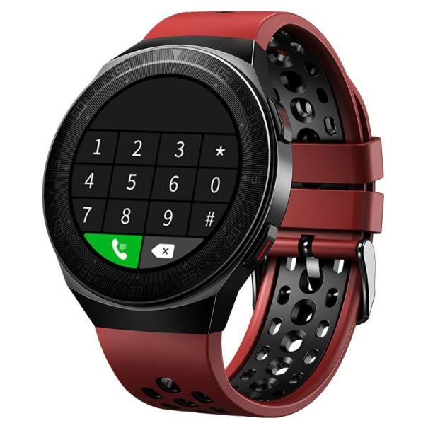 Heren smartwatch K1221 wijnrood