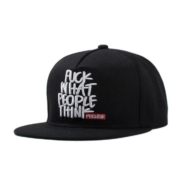 Heren snapback met opschrift zwart