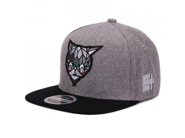 Heren snapback T247 grijs