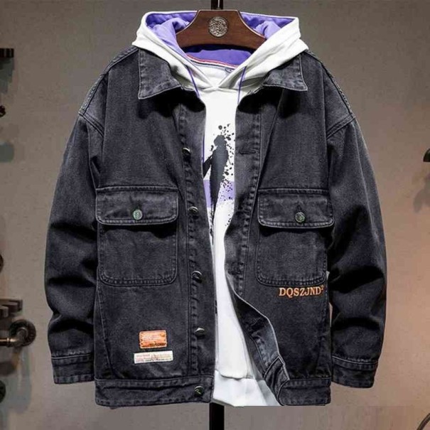 Heren spijkerjas F1263 zwart 3XL