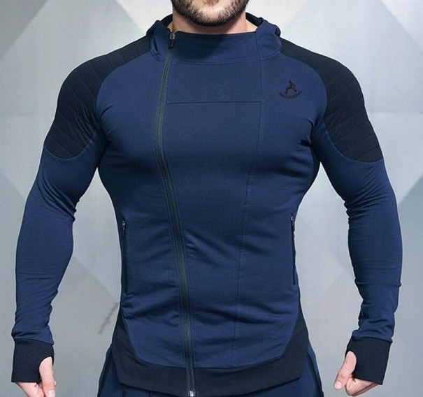 Heren sporttrui F125 donkerblauw XL
