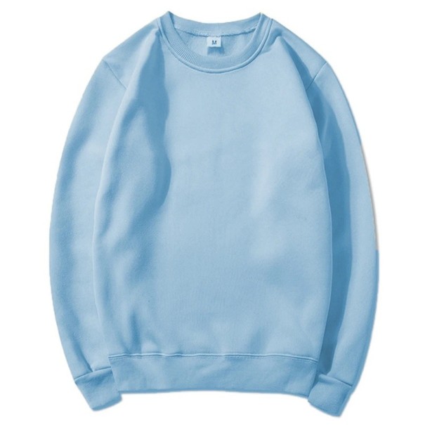 Heren sweatshirt effen in verschillende kleuren Comfortabel sweatshirt van polyester voor dagelijks gebruik Stijlvolle basisgarderobe voor mannen blauw S