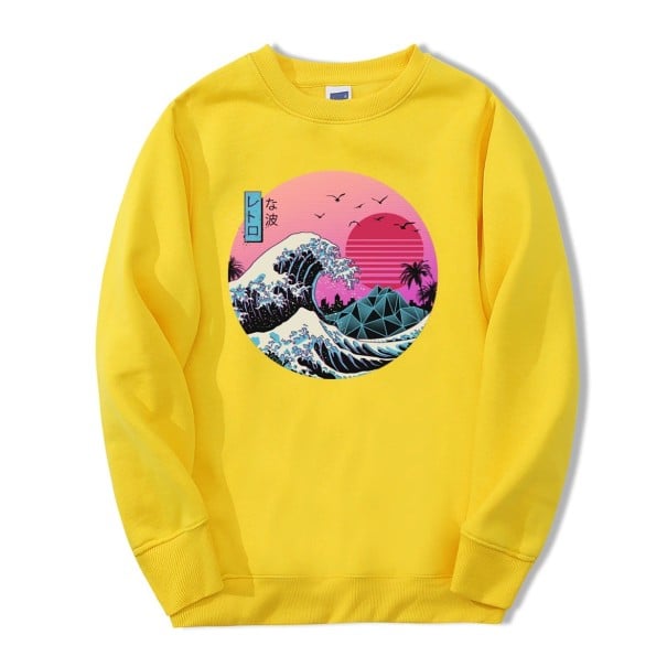 Heren sweatshirt F12 geel L