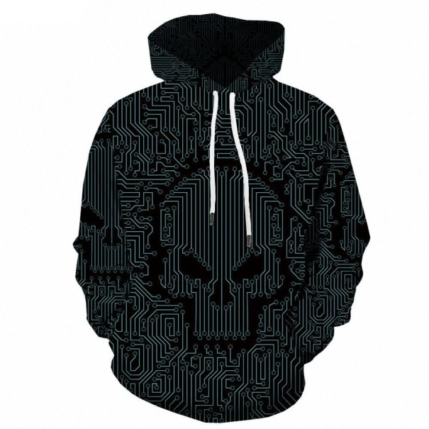 Heren sweatshirt met doodshoofd F111 XXL 9