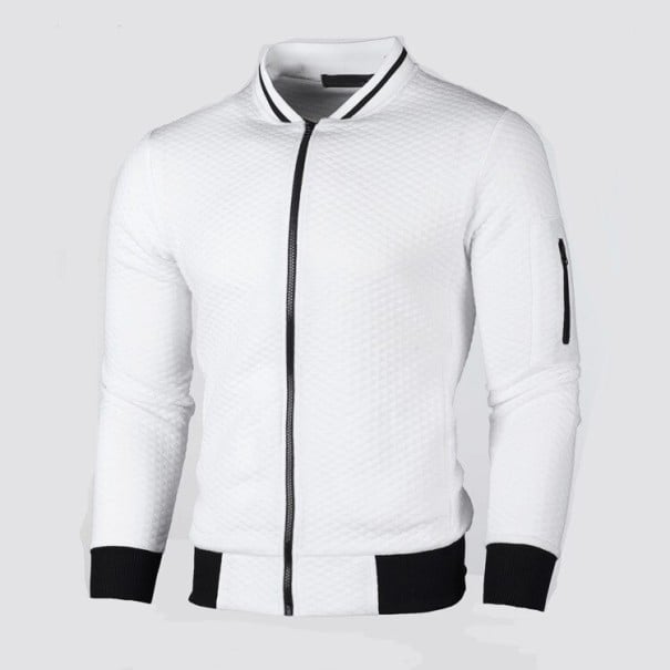 Heren sweatshirt met kraag F7 wit 3XL