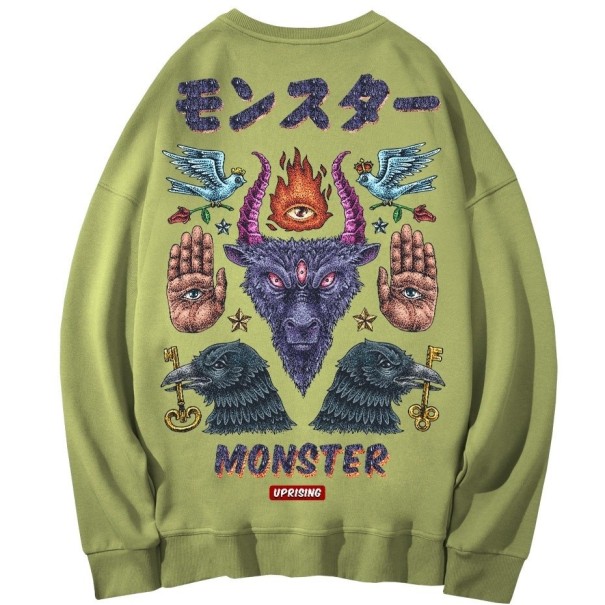 Heren sweatshirt met print F133