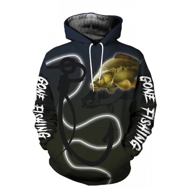 Heren sweatshirt met vis XS 2