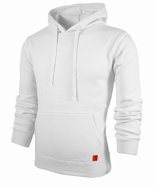 Heren sweatshirt met zak wit XS