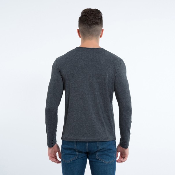 Heren T-shirt met lange mouwen J1530