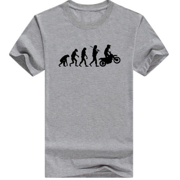 Heren T-shirt - Motocross Evolution J3243 grijs M