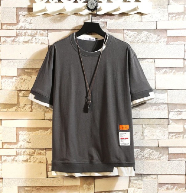 Heren T-shirt T2033 donkergrijs S